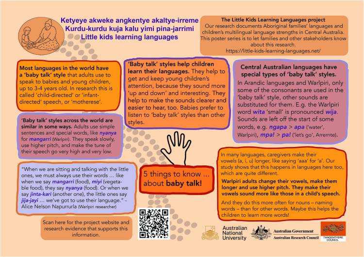 Image of poster '5 things to know about 'baby talk'